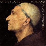 PERUGINO, Pietro Portrait of Baldassare Vallombrosano oil on canvas